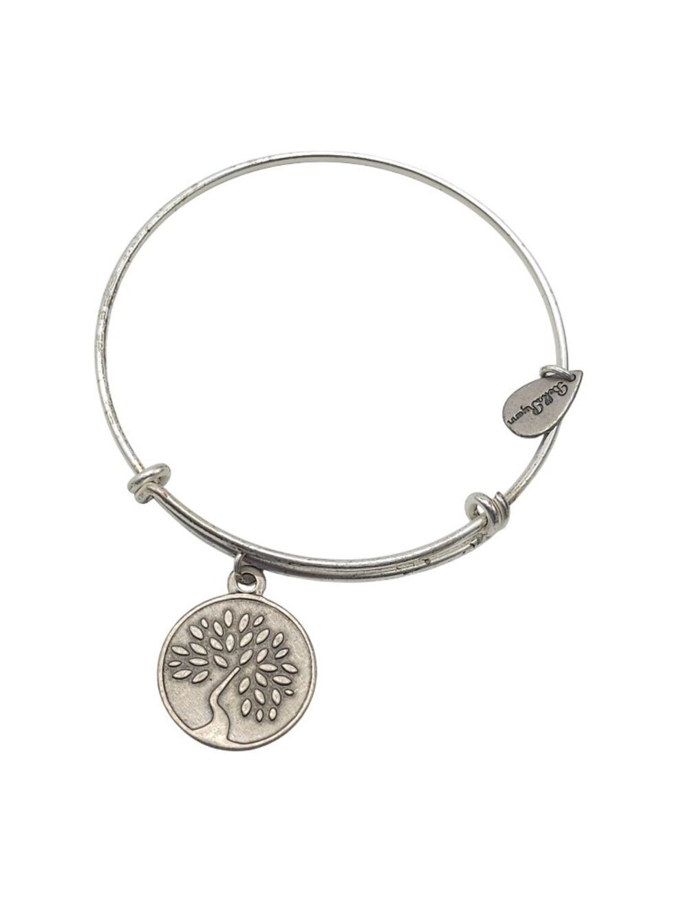 Tree Of Life Silver-Tone Adjustable Bangle Bracelet Bella and Ryann